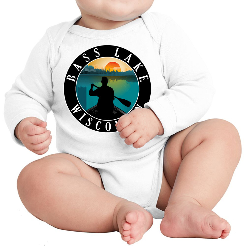 Bass Lake Lake Wisconsin T  Shirt Bass Lake Wisconsin Canoeing T  Shir Long Sleeve Baby Bodysuit | Artistshot