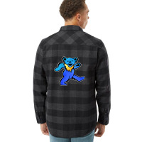 Blue Grateful Dancing Hippie Classic Rock Dead Bear Flannel Shirt | Artistshot