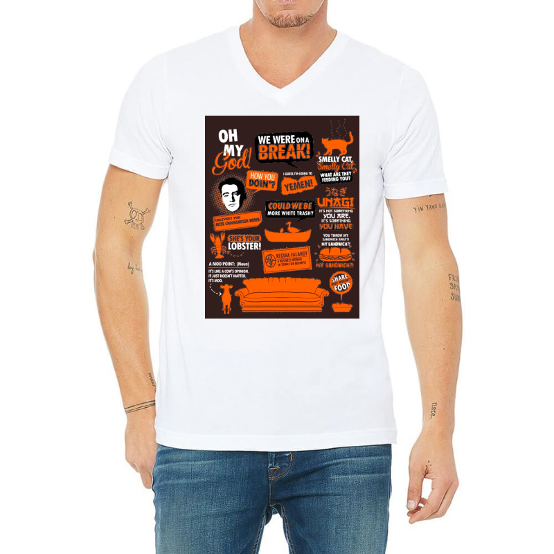 Friends Quote Compilation Poster Nature V-neck Tee | Artistshot