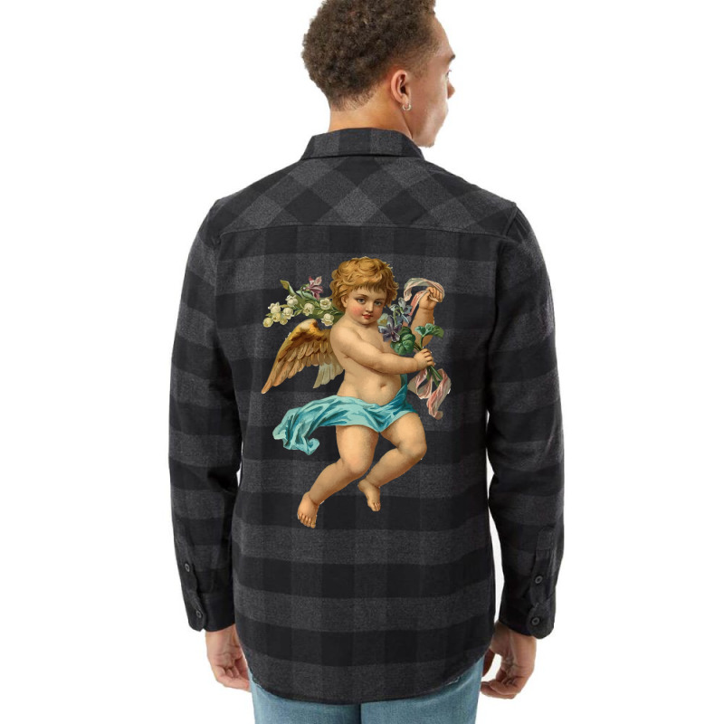 Vintage Cherub Angelic Angel Flannel Shirt by buddoxhardoe | Artistshot