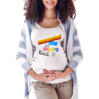 Unexpected Item In Bagging Area Wordart Maternity Scoop Neck T-shirt | Artistshot