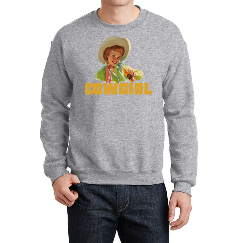 Vintage Cowgirl Crewneck Sweatshirt by buddoxhardoe | Artistshot