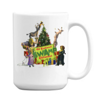 Shrek Group Shot Old Fashioned Swap Christmas Text Poster T Shirt 15 Oz Coffee Mug | Artistshot