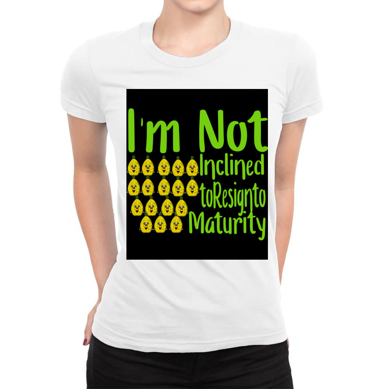 Pineappleim Not Inclined To Resign To Maturitysleeve Uniposter Vintage Ladies Fitted T-Shirt by aniagoota | Artistshot