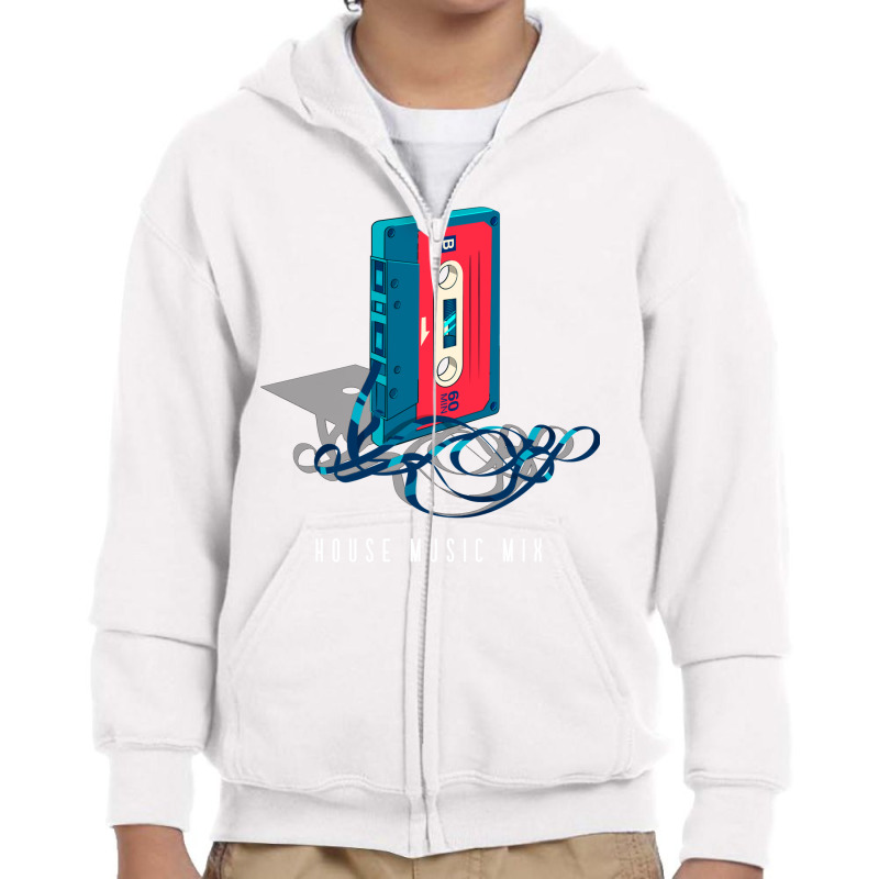 House Music Cassette Tape Mix Deep Soulful House Dj Pullover Hoodie Youth Zipper Hoodie by kogmor58594 | Artistshot