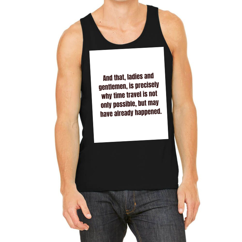 Time Travel Poster 80s Tank Top by nabetafitjej | Artistshot