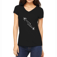 Midnight Lightning Women's V-neck T-shirt | Artistshot