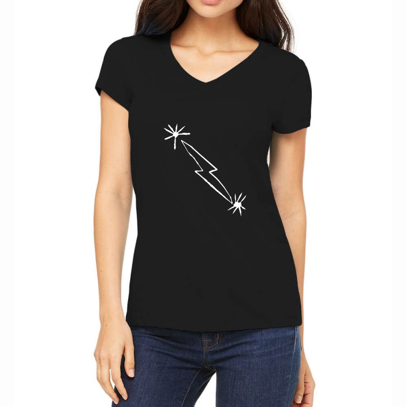 Midnight Lightning Women's V-Neck T-Shirt by AshleyWarren | Artistshot