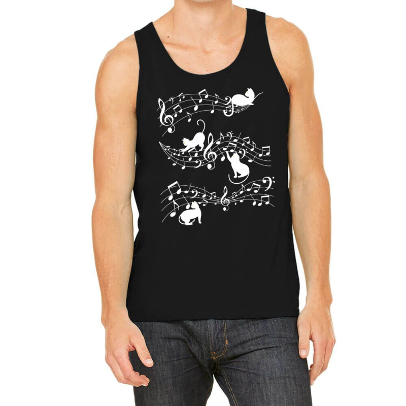 Music Note And Cat For Dark Tank Top by autlu2024 | Artistshot