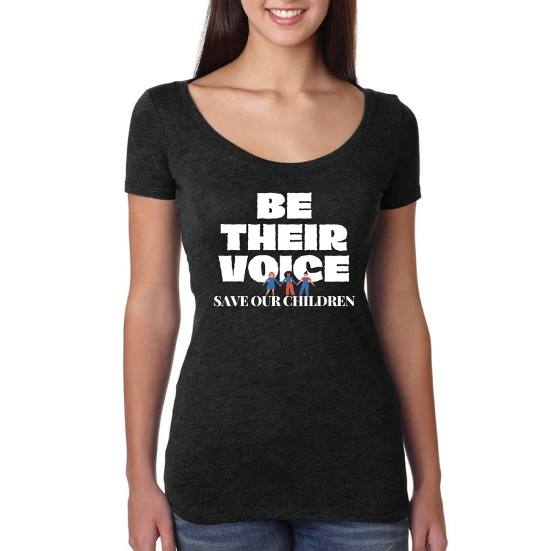 Be Their Voice Save Our Children Women's Triblend Scoop T-shirt by THOMASMANUEL | Artistshot