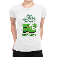 Happy St. Patrick's Day Ladies Fitted T-shirt | Artistshot