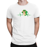 Chihuahua Dog Heartbeat Leprechaun Shamrock St Patricks Day T-shirt | Artistshot