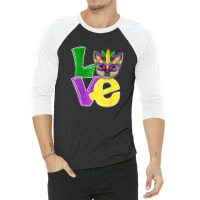 I Love Mardi Gras Chihuahua Dog Puppy Lover 3/4 Sleeve Shirt | Artistshot