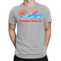 Huntington Beach, Ca   Original Retro Style Surf Beach Design T-shirt | Artistshot