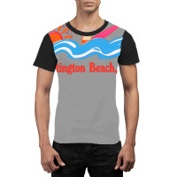 Huntington Beach, Ca   Original Retro Style Surf Beach Design Graphic T-shirt | Artistshot