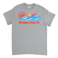 Huntington Beach, Ca   Original Retro Style Surf Beach Design Classic T-shirt | Artistshot