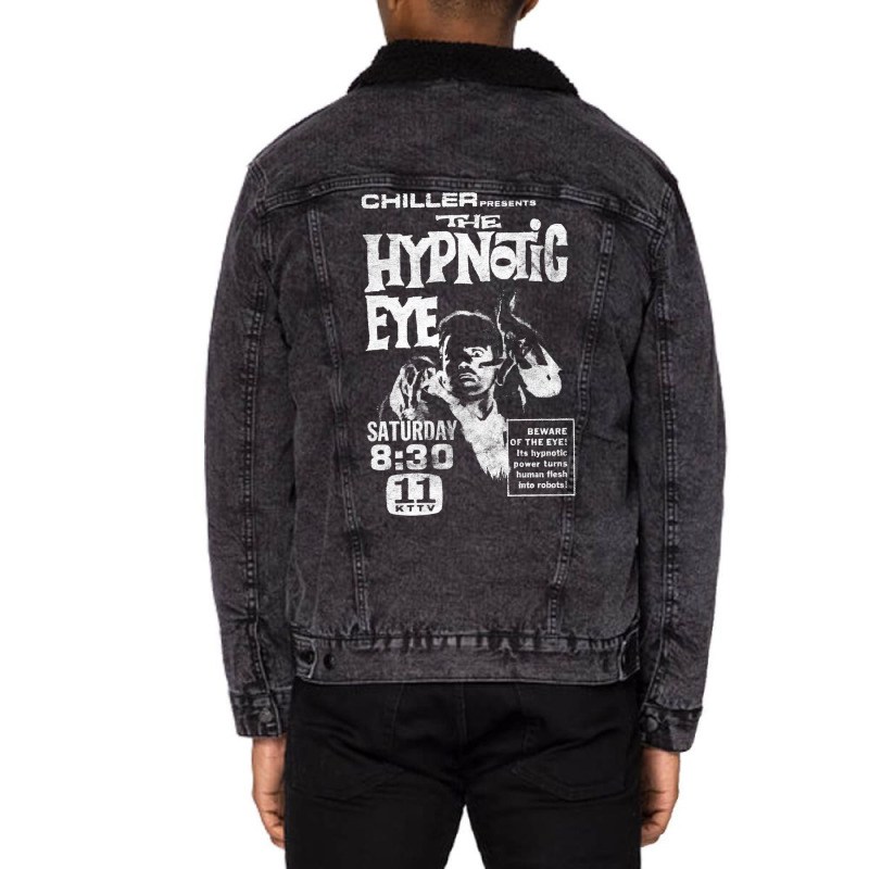 Hypnotic Eye       Vintage 70s Horror Aesthetic Unisex Sherpa-lined Denim Jacket | Artistshot