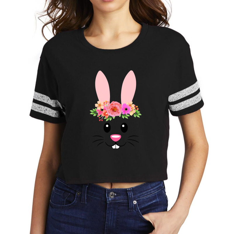 Cute Easter Bunny Face  For Girls And Toddlers Scorecard Crop Tee by AlexandraArtist | Artistshot