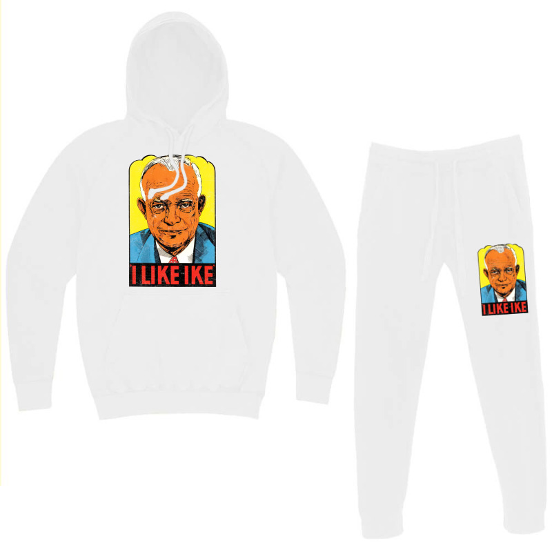 I Like Ike   Vintage Style Eisenhower Graphic Hoodie & Jogger Set | Artistshot