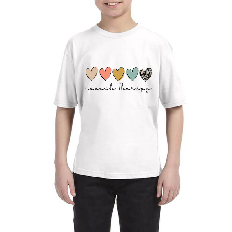 Speech Therapy Leopard Hearts Speech Language Pathology Slp Youth Tee by JamesArtists | Artistshot