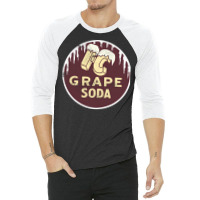 Ic Grape Soda       Vintage Faded Style Aesthetic Design 3/4 Sleeve Shirt | Artistshot