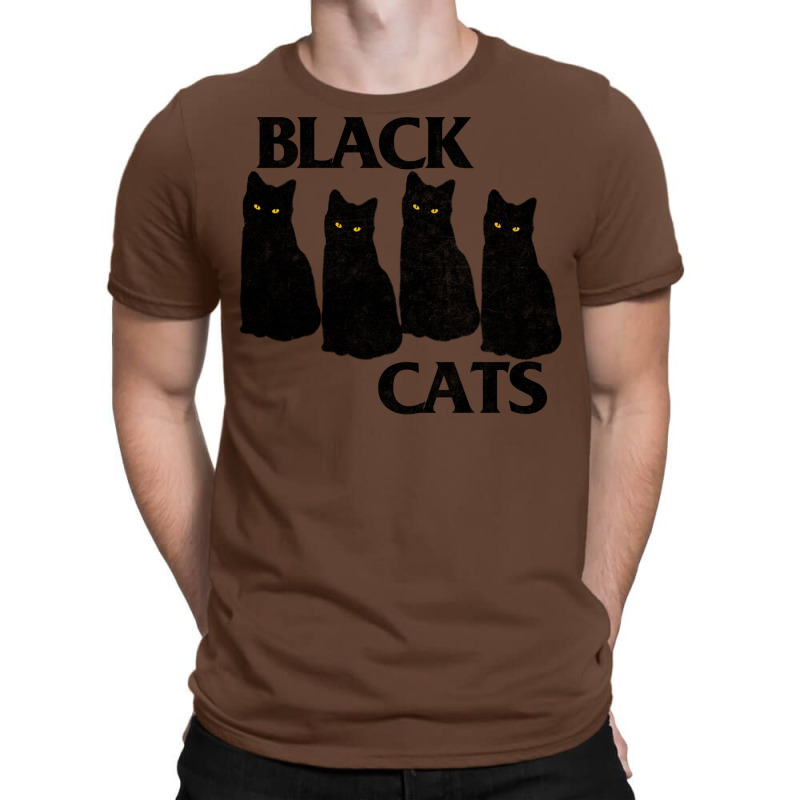 Black Cat Flag   Faded Style Kitty Fan Design T-shirt | Artistshot