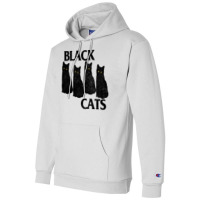 Black Cat Flag   Faded Style Kitty Fan Design Champion Hoodie | Artistshot