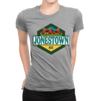 Jonestown   Addams Family Travel Badge Ladies Fitted T-shirt | Artistshot