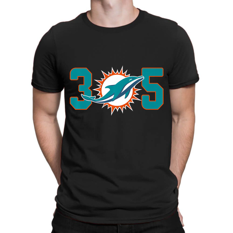 305 Modern Miami Football, Cool Dolphin, Tailgate Party Fan Premium T-shirt | Artistshot