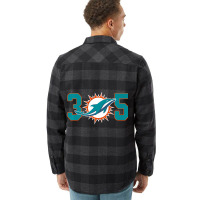 305 Modern Miami Football, Cool Dolphin, Tailgate Party Fan Premium Flannel Shirt | Artistshot