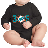 305 Modern Miami Football, Cool Dolphin, Tailgate Party Fan Premium Long Sleeve Baby Bodysuit | Artistshot