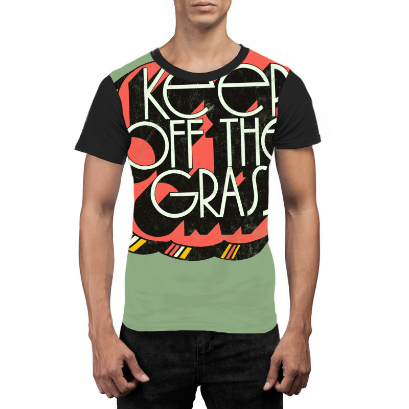 Keep Off The Grass   70s Stoner Design Graphic T-shirt | Artistshot