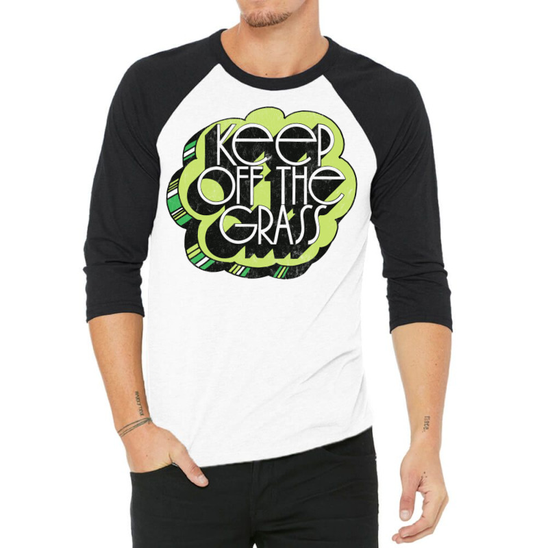 Keep Off The Grass 70s Retro Design 3/4 Sleeve Shirt | Artistshot