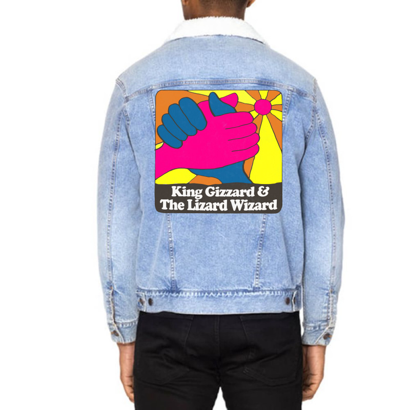 King Gizzard And The Lizard Wizard ∆ Retro Fan Art Design Unisex Sherpa-lined Denim Jacket | Artistshot