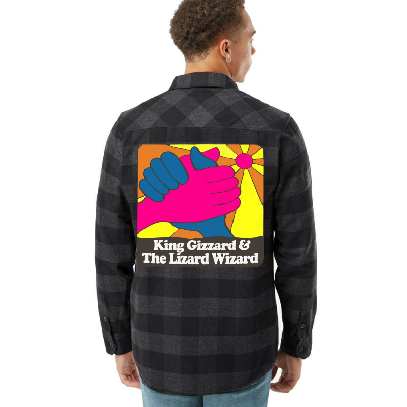 King Gizzard And The Lizard Wizard ∆ Retro Fan Art Design Flannel Shirt | Artistshot