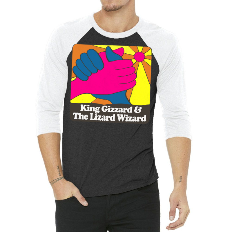 King Gizzard And The Lizard Wizard ∆ Retro Fan Art Design 3/4 Sleeve Shirt | Artistshot