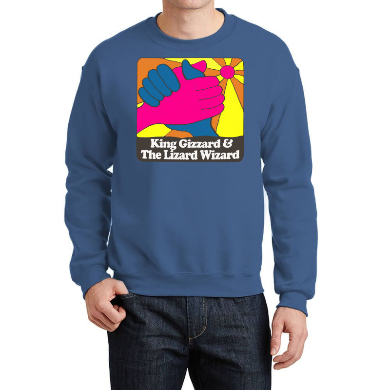 King Gizzard And The Lizard Wizard ∆ Retro Fan Art Design Crewneck Sweatshirt | Artistshot