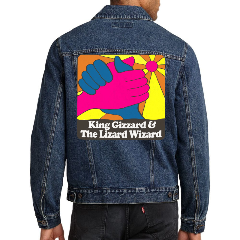 King Gizzard And The Lizard Wizard ∆ Retro Fan Art Design Men Denim Jacket | Artistshot