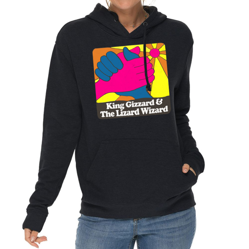 King Gizzard And The Lizard Wizard ∆ Retro Fan Art Design Lightweight Hoodie | Artistshot