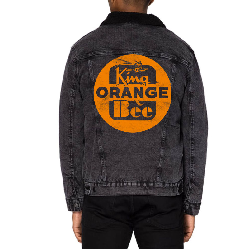 King Orange Bee          Vintage Faded Style Aesthetic Design Unisex Sherpa-lined Denim Jacket | Artistshot