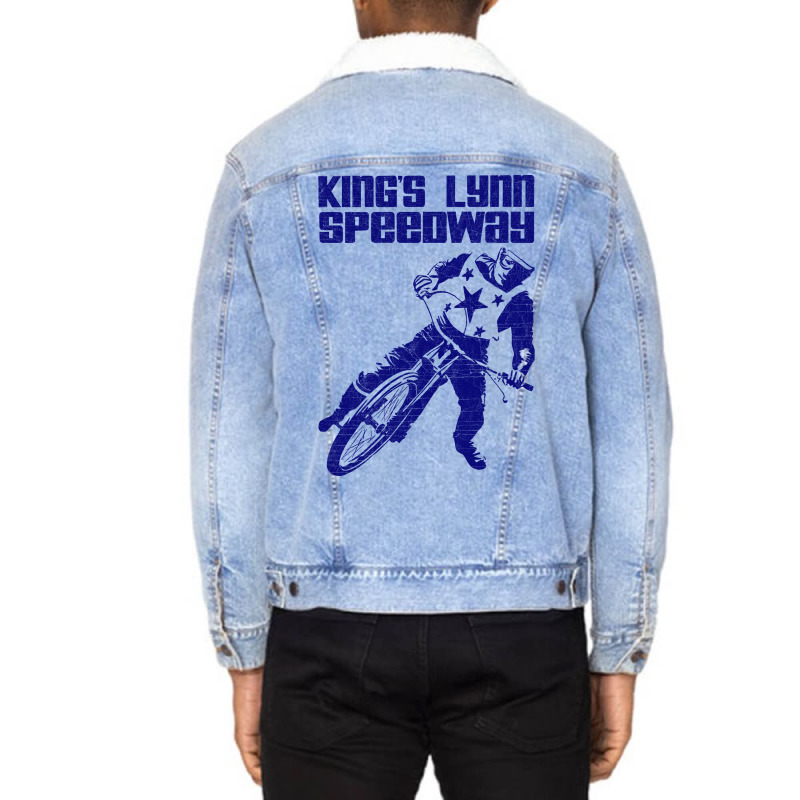 King's Lynn Speedway 70s Design Unisex Sherpa-lined Denim Jacket | Artistshot