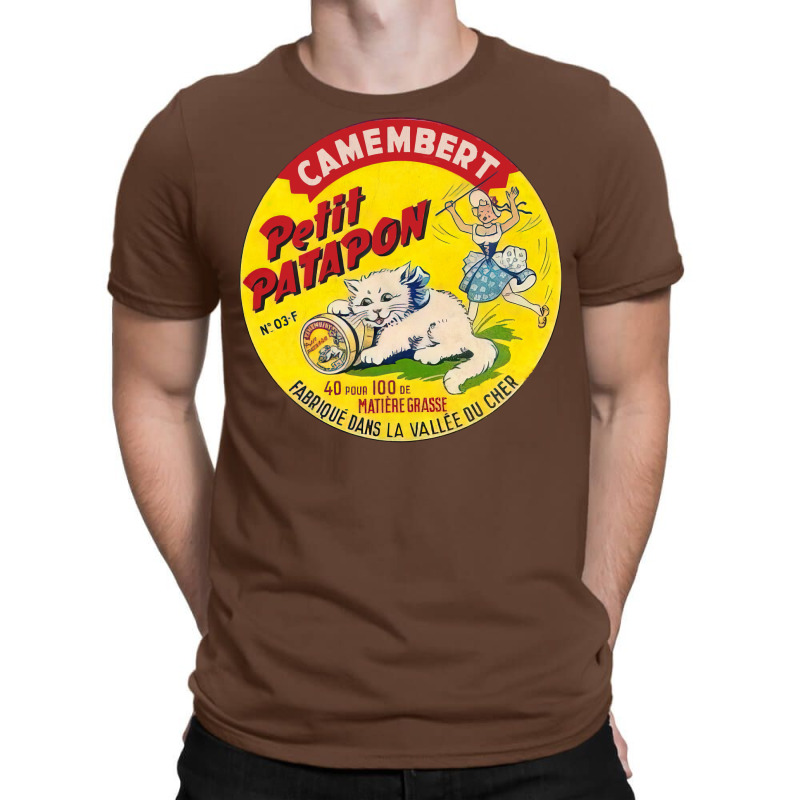 Camembert Petit Patapon     Vintage Francophile Cheese Label T-shirt | Artistshot