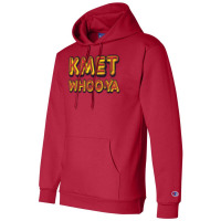 Kmet Whoo Ya Los Angeles   Distressed Design Version Champion Hoodie | Artistshot