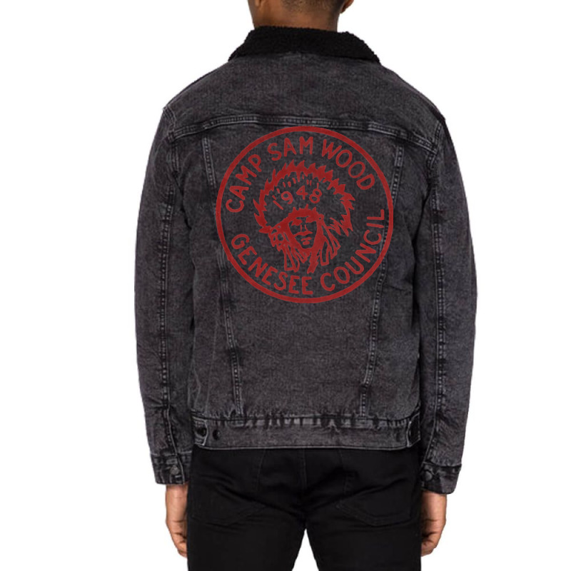 Camp Sam Wood   Genesse Council Unisex Sherpa-lined Denim Jacket | Artistshot