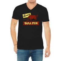 Kover's Bullpen         Retro Mid Century Aesthetic V-neck Tee | Artistshot