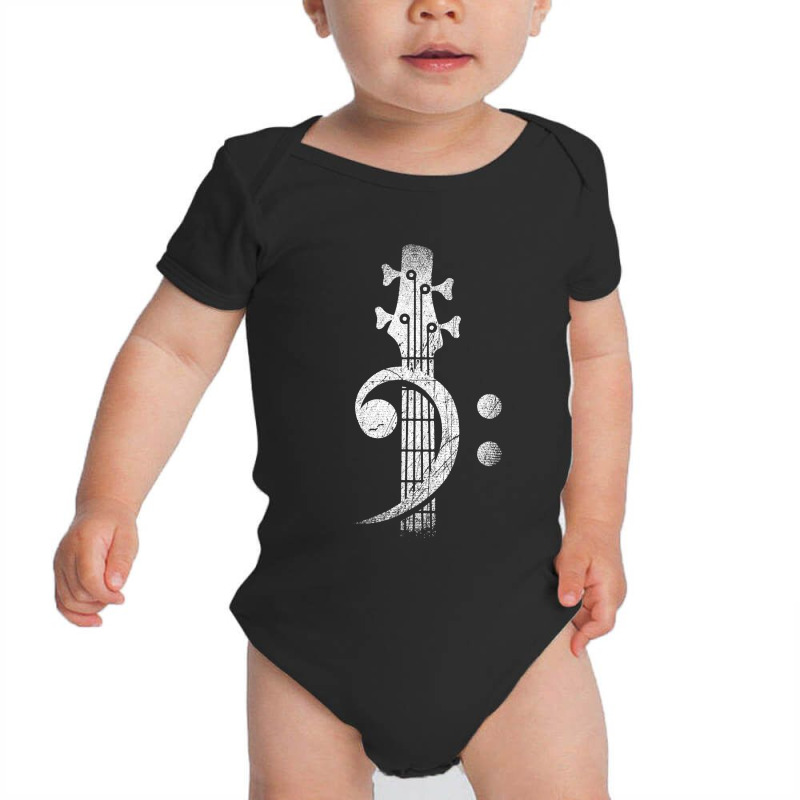 Bass Cleff Headstock Bass Guitar Baby Bodysuit by casaniuy89 | Artistshot