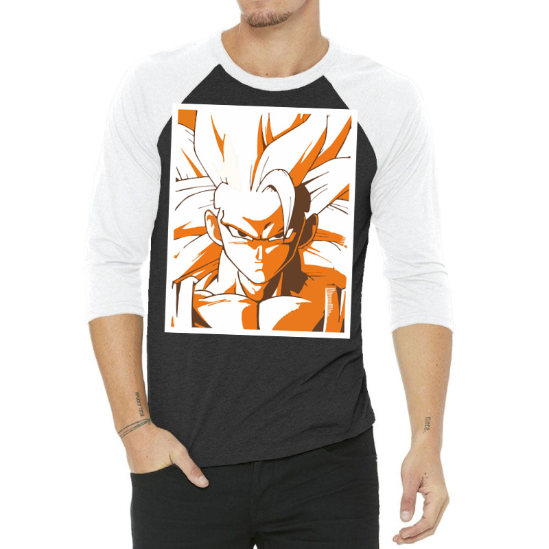 Trending Goku Super Saiyan 3-i0cz1 3/4 Sleeve Shirt by bummercaught | Artistshot