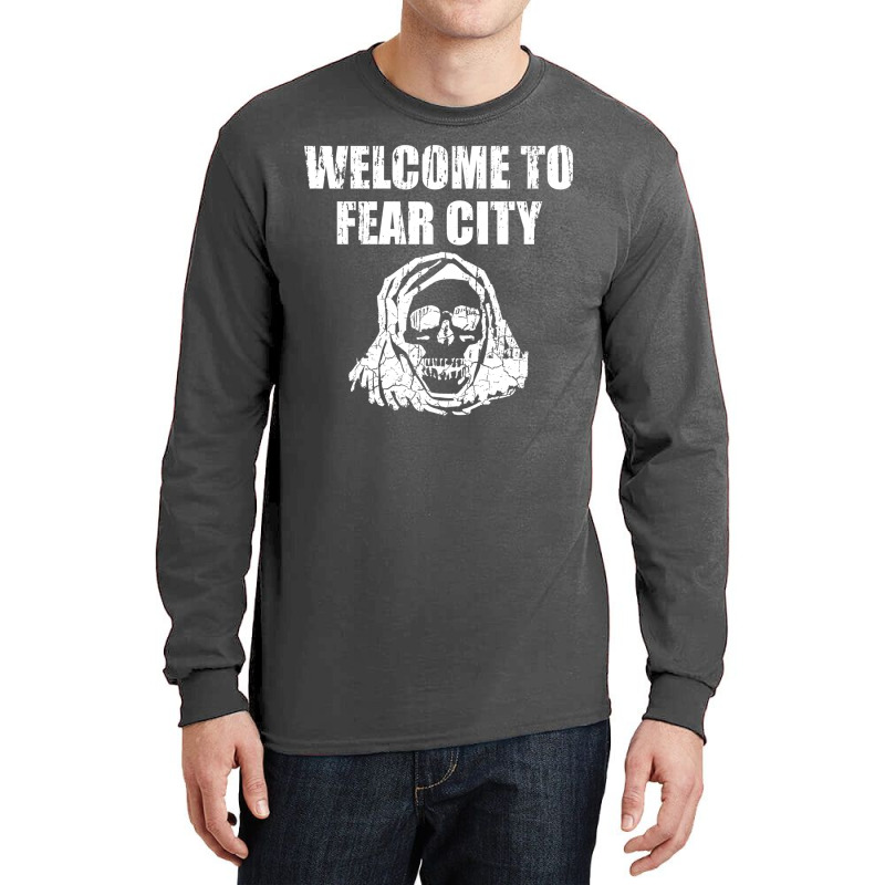 Welcome To Fear City, Distressed Long Sleeve Shirts | Artistshot