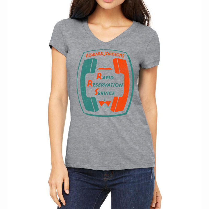 Hojo Rapid Reservation   Vintage Design Women's V-Neck T-Shirt by assawmondayb | Artistshot