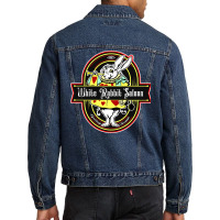 White Rabbit Saloon, Weathered Board Distressed Men Denim Jacket | Artistshot